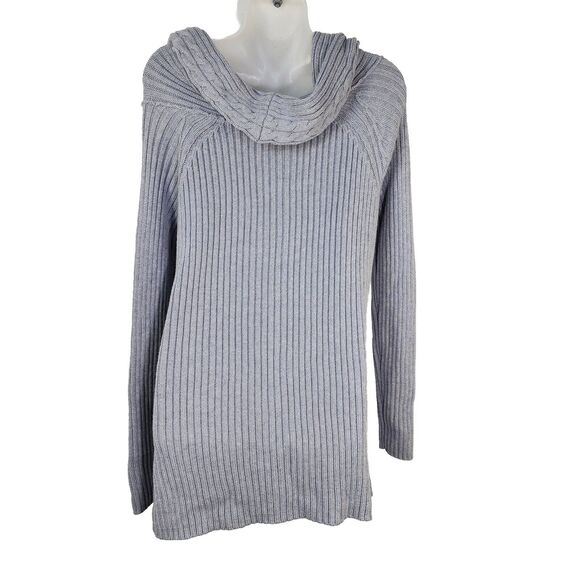 Michael Michael Kors Women Sweater Medium Pullover Off Shoulder Cowl Neck Ribbed - Picture 2 of 12